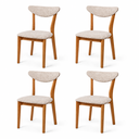 Ver imagem 2 de Kit 4 Cadeira de Jantar Madeira Maciça Floripa Estofada Premium Ergonomica Confortável Di Franco