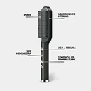 Ver imagem 4 de Escova Pente Alisadora para Cabelo Profissional Preta