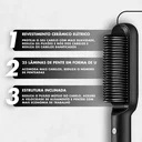 Ver imagem 3 de Escova Pente Alisadora para Cabelo Profissional Preta