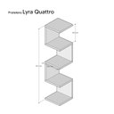 Ver imagem 5 de Prateleira de Canto Lyra 4 Nichos Decorativos Carvalho para Sala Quarto Livros