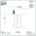 Ver imagem 3 de Conjunto Mesa de Jantar com Tampo de Vidro 115cm 4 Cadeiras