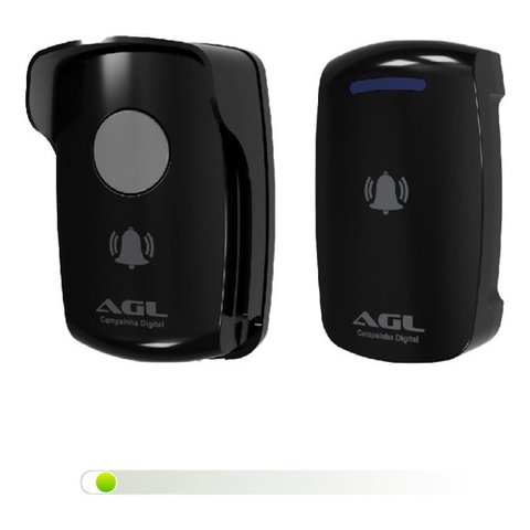 Campainha Digital Agl sem Fio 433 Preta - 1206002