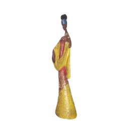 Escultura Africana Véu Telada G Decoração Casa Enfeite - 3