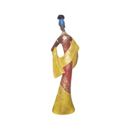Escultura Africana Véu Telada G Decoração Casa Enfeite - 4