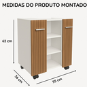 Ver imagem 7 de Conjunto Completo para Banheiro Gabinete Premium e Espelheira Gênova - Branco/Ripado