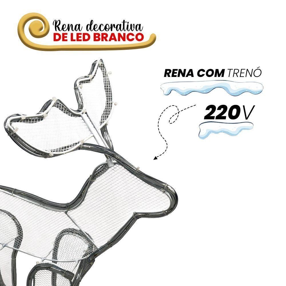 Armação de Rena com Trenó Natalina Led 220v - 4