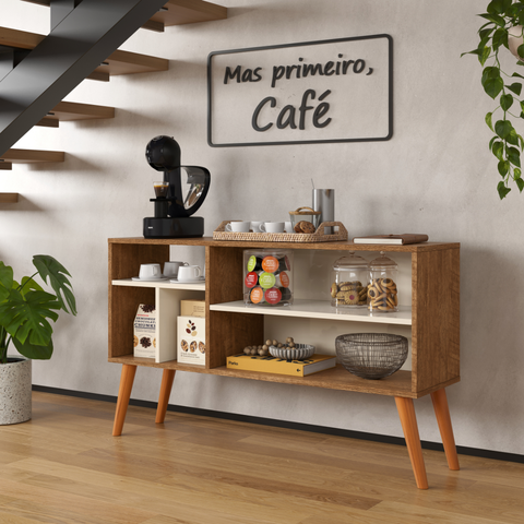 Aparador de Sala Nature / Off White Cantinho do Café Nichos e Pé Palito