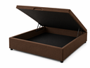 Ver imagem 1 de Cama Box Baú Casal com Encaixe para Colchão e Puxador Embutido:Marrom