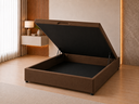 Ver imagem 3 de Cama Box Baú Casal com Encaixe para Colchão e Puxador Embutido:Marrom