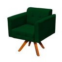 Ver imagem 4 de Kit 1 Namoradeira e 1 Poltrona Giratória Elisa Suede Verde