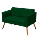 Ver imagem 6 de Kit 1 Namoradeira e 1 Poltrona Giratória Elisa Suede Verde