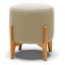 Ver imagem 1 de Puff Base Madeira Castanho Cor Marrom Rato