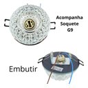 Ver imagem 4 de Spot Redondo Cristal Semiembutido G9 Bivolt