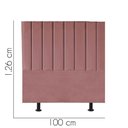 Ver imagem 2 de Cabeceira Estofada Carla 100cm Solteiro para Cama Colchão Box Quarto Suede Rose Gold - Aurora Line