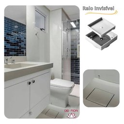 Ralo 10x10 Oculto Seca Piso/porcelanato Inteligente Cor do Ralo:branco - 5