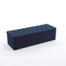 Kit Cabeceira Decorativa Para Cama Box Antares e Calçadeira Sagitarius 195 Para Cama King Sued Azul  - 3