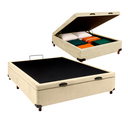 Ver imagem 1 de Cama Box Bau Casal Blindado Nature Perola 138x188