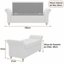 Ver imagem 4 de Puff Baú 195cm Charles Courino Caramelo - Sallar Home