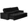 Sofá Modular 5 Lugares 2.50M Retrátil E Reclinável Preto - 8
