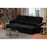 Sofá Modular 5 Lugares 2.50M Retrátil E Reclinável Preto - 10