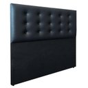 Ver imagem 1 de Cabeceira de Cama Estofada Botonê Viena Essencial Corino Rbl:casal Tradicional/preto