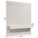 Ver imagem 3 de Painel 100% MDF para TV 75 Polegadas 240cmx247,1cm Ripado com Rack Suspenso 3 Gavetas Arbo