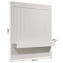 Ver imagem 3 de Painel Ripado Suspenso para TV até 75 Polegadas 100% MDF 247,1CMX240CM 3 Gavetas Arbo