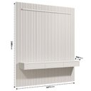Ver imagem 3 de Painel Ripado com Rack Suspenso para TV até 75 Polegadas 100% MDF 247,1CMX240CM 3 Gavetas Arbo