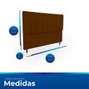 Ver imagem 4 de Kit Cabeceira Mais Calçadeira com Bau Eros Casal 140 cm para Cama Box Suede Marrom Biselos-Decor