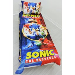 Jogo De Lençol Cobre Leito E Fronha Carros Sonic Kit 2pçs - 4