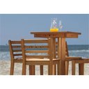 Ver imagem 2 de Conjunto de Mesa de Bar em Madeira com 4 Banquetas Altas - Mão & Formão - Jatobá
