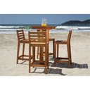 Ver imagem 3 de Conjunto de Mesa de Bar em Madeira com 4 Banquetas Altas - Mão & Formão - Jatobá