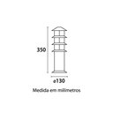 Ver imagem 2 de Balizador Blumenau 8335110-16 Oriental 35cm Preto E-27