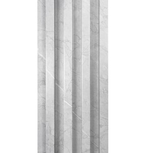 Painel Ripado Prime Madeira Pvc Travertino Cinza 2,9m X 16cm