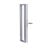 Puxador para Porta Barra Retangular 50x20 Aço Inoxidavel 120cm Polido 1,2m - 4