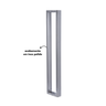 Puxador para Porta Barra Retangular 50x20 Aço Inoxidavel 120cm Polido 1,2m - 6