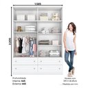 Ver imagem 6 de Berço Tutto New e Guarda Roupa 4 Portas Americano Branco Fosco - Matic