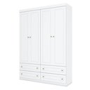 Ver imagem 5 de Berço Tutto New e Guarda Roupa 4 Portas Americano Branco Fosco - Matic