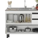 Ver imagem 2 de Gabinete Cozinha 3 Gavetas e 1 Porta Armário 114cm Multiuso: Branco