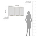 Ver imagem 2 de Armário Aéreo 120cm 3 Portas Amara Branco Politorno Móveis