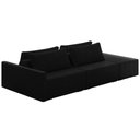 Ver imagem 2 de Sofá Ilha Modulado Milos 252cm Puff Lateral Veludo Preto G33 - Gran Belo