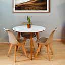 Ver imagem 3 de Mesa de Jantar Redonda Júlia de 80cm Branca