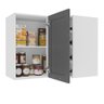 Armário Aéreo Canto de Cozinha 1 Porta de MDF Menu Fettuccine Kitchen Branco/Cinza - 2