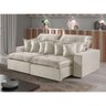 Sofá 5 Lugares Retrátil e Reclinável M-144 Veludo Martins Creme - 3