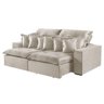 Sofá 5 Lugares Retrátil e Reclinável M-144 Veludo Martins Creme - 1