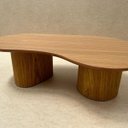 Ver imagem 4 de Mesa de Centro Cone Orgânica Oval 160x90 Cm com 2 Base Madeira Freijó Tampo Freijó Linn Design Decor