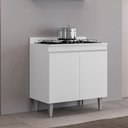 Ver imagem 1 de Balcão para Cooktop 2 Portas 1 Prateleira MDP 80,5cm Branco