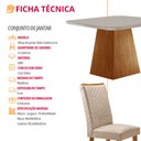 Ver imagem 7 de Mesa de Jantar Aida 90 cm Tampo MDF Vidro Canto Copo com 4 Cadeiras Lira