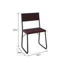 Ver imagem 3 de Mesa Jantar Paraty 120cm Tampo Preto com 4 Cadeiras Angra Estofadas Preta e Marrom Preto