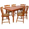 Conjunto Mesa de Jantar 160cm com 6 Cadeiras Estofadas Multimóveis CR50086 - 1